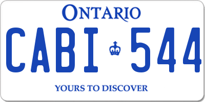 ON license plate CABI544