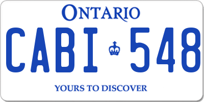 ON license plate CABI548