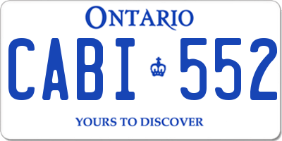 ON license plate CABI552