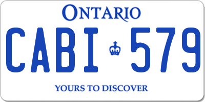 ON license plate CABI579