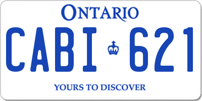 ON license plate CABI621