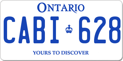 ON license plate CABI628