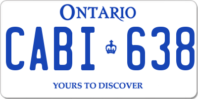 ON license plate CABI638