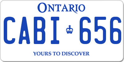 ON license plate CABI656