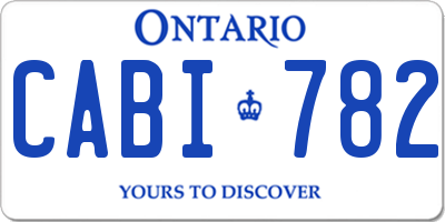 ON license plate CABI782