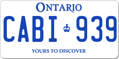 ON license plate CABI939