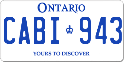 ON license plate CABI943