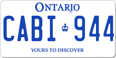 ON license plate CABI944