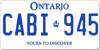 ON license plate CABI945