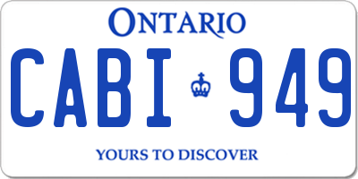 ON license plate CABI949