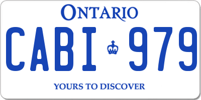 ON license plate CABI979