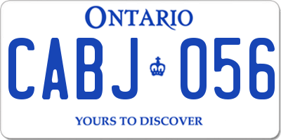 ON license plate CABJ056