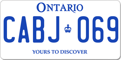 ON license plate CABJ069