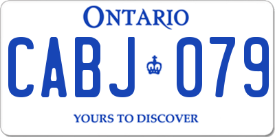 ON license plate CABJ079