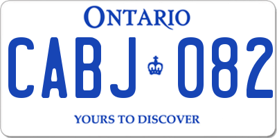 ON license plate CABJ082