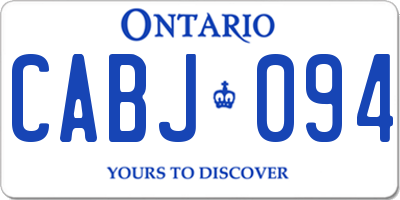 ON license plate CABJ094