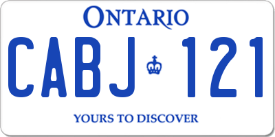 ON license plate CABJ121