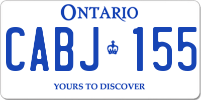 ON license plate CABJ155