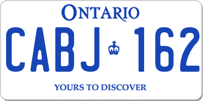 ON license plate CABJ162