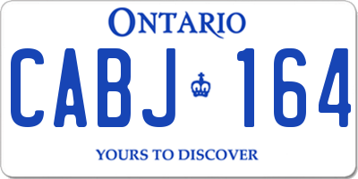 ON license plate CABJ164