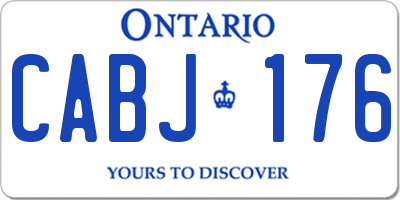 ON license plate CABJ176