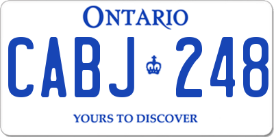 ON license plate CABJ248