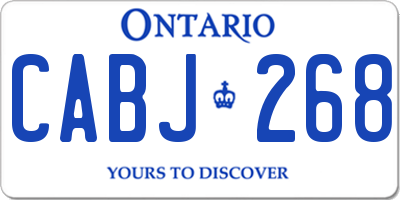 ON license plate CABJ268