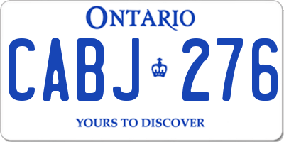 ON license plate CABJ276