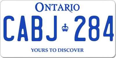 ON license plate CABJ284