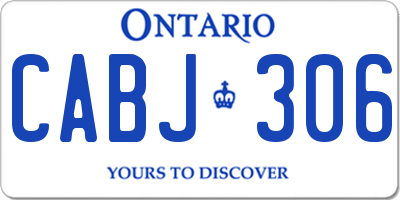 ON license plate CABJ306