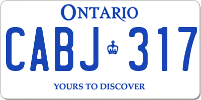 ON license plate CABJ317