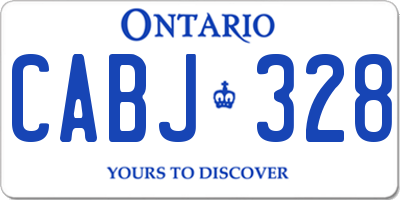 ON license plate CABJ328