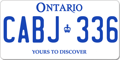 ON license plate CABJ336