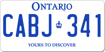 ON license plate CABJ341