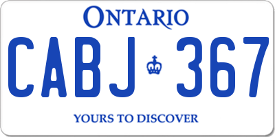 ON license plate CABJ367