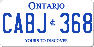 ON license plate CABJ368