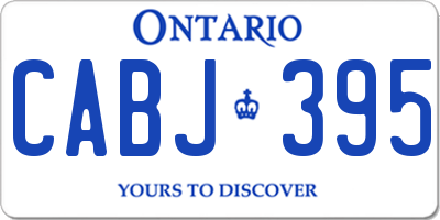 ON license plate CABJ395