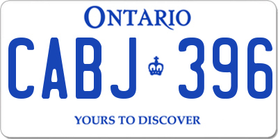 ON license plate CABJ396