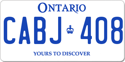 ON license plate CABJ408