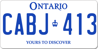 ON license plate CABJ413