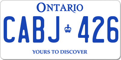 ON license plate CABJ426