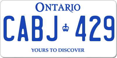 ON license plate CABJ429