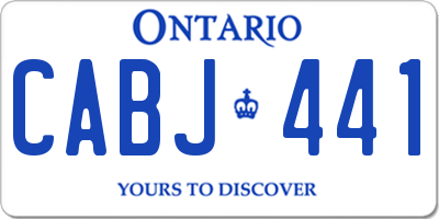 ON license plate CABJ441