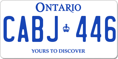 ON license plate CABJ446