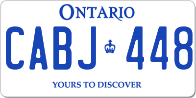 ON license plate CABJ448