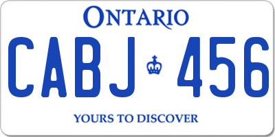 ON license plate CABJ456