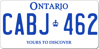 ON license plate CABJ462