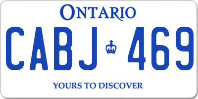 ON license plate CABJ469