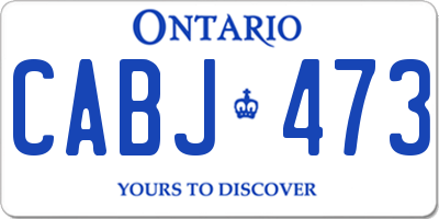 ON license plate CABJ473