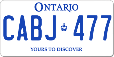 ON license plate CABJ477